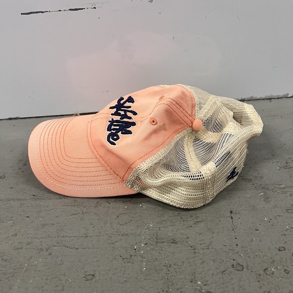 Salt Life Pink Tan Mesh Baseball Cap Adjustable Trucker Hat Beach Surf Lifestyle - Picture 5 of 7